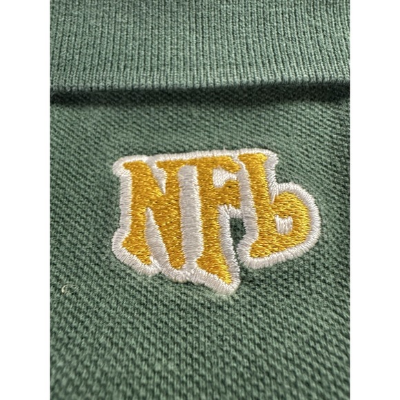 VTG Green Bay Packers Shirt Men's XL Green Yellow Y2K Polo 2003 NFL Playoffs - Picture 9 of 16